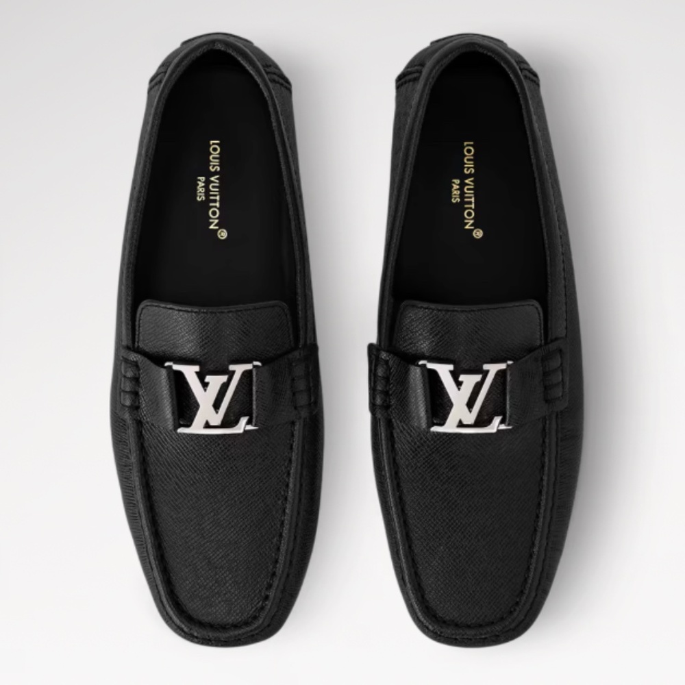 NEW Louis Vuitton Black Monte Carlo Driving Shoe/Moccasin Size 9